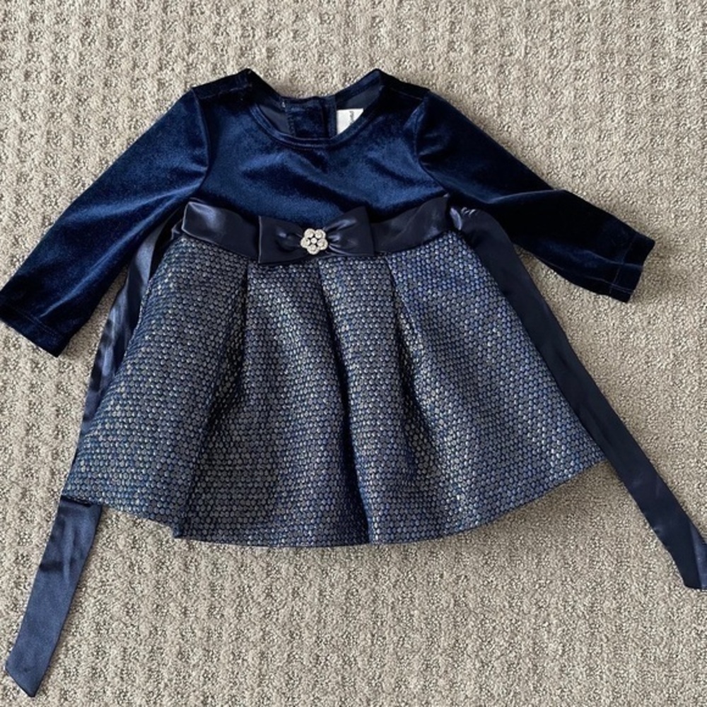 Rare Editions navy holiday dress
